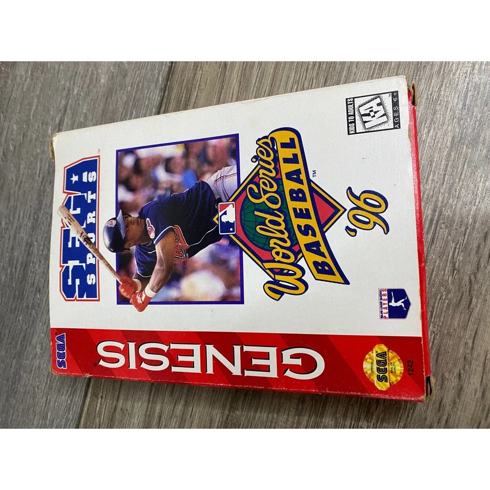 World Series Baseball 96 Sega Genesis 1242‎ With Box and Tray Sports Game MLB